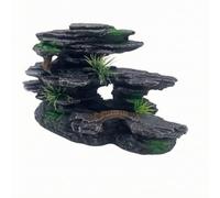 ＡＷＨＡＯ Aquarium Decorative Rock with Multiple Tiers and Arch Bridge Feature for Focal Point and Hiding in Suitable for Entryway Table Display