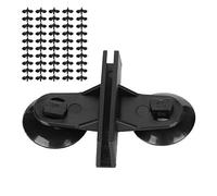 Aquarium Divider Suction Cups | 50Pcs Fish Tank Isolation Plate Holder Clips | for Breeding/Separation/Multi - Species Aquariums | Fits Glass Thickness 0-0.5cm (Black)