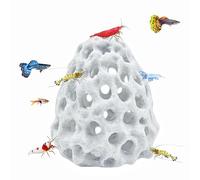 Aquarium Egg Shape Shrimp Hideout with Suction Cup, Fish Tank Betta Cichlid Guppy Breeding Small Fish Larvae Hide Caves,Tiny Fishes Larvae Hiding Shelter