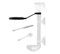 Aquarium Feeder, Fish Feeder Tube with Suction Cup - Clear Telescopic Suction Cup Food Dispenser for Holiday Shrimp Pond Feeding Turtles Home