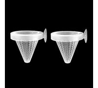 Aquarium Feeder Fish Food Dispenser Cone Aquarium Food Dispenser Aquarium Cone Red Worm Blood Worm Feeder with Suction Cups(2 Pieces)