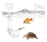 Aquarium Feeder Tube - Acrylic Feeding Channel, Submersible Meal Guide, Food Funnel | Live Aquatic Nutrition Control Device, Easy Clean Feeding Accessory Fish Shrimp Snail Habitat Routine