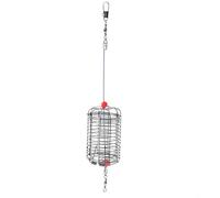 Aquarium Feeding Bowl Stainless Steel Fish Shrimp Feeder With Spring Basket Mesh Cage With Hook Moss