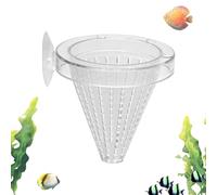 Aquarium Feeding Cup, Secure Mount, White/Green, Suction Worm Dish, Fish Tank Bowl, Grid Design, For Living Room, Tabletop, Foyer, Entryway, Bedroom, Landscaping, Home