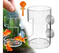 Aquarium Feeding Ring And Tray, Fish Feeding Ring, Automatic Fish Feeder, Reduce Filter Blockage In The Tank,Shrimp Tank,Transparent,Clear And Visible (1 Round)
