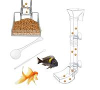 Aquarium Feeding Tube Clear Fish Feeder Tray Dish Set Kit Shrimp Feeding