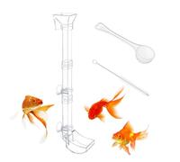 Aquarium Feeding Tube - Shrimp Feeder Kit | Clear Acrylic Feeder Tray + Food Dishes, Dual-tube Design For Shrimps, Fish, Snails | Aquarium Feeding Kit For Nano Tanks, Shrimp Farms, Reef Tanks