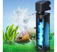 Aquarium Filter 660GPH UV Steriliser Aquarium 100-400 Gallons Powerful Pump 24 V DC for Large Cold Dip Filter Koi Teichkoi, Green Killing Machine with Remover