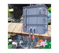 Aquarium Filter,External Aquarium Filter Box - 3/4 Tier Water Cycle Purification, Oxygenation, and Turnover System for Fish Tank, No Pump or Filter Media Required (Gray, 40x30x50cm)