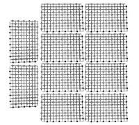 Aquarium Filter Grid Plate Screen, Plastic Splicing for Fish Tank Use Black White Transparent 10Pcs (Black)