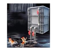 Aquarium Filter,Large Aquarium Filter Kit for Fish Tanks & Ponds - External 3-Tier Water Cycle Filter Box, Easy Clean & Assemble, No Pump/Filter Media Required, 60x40x68cm, Blue