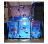 Aquarium Filter,Large Koi Goldfish Aquarium Filter - 3-Tier External Filter Box for Fish Tank & Pond, Easy Assembly, No Pump & Media Included, Blue, 40x30x51cm