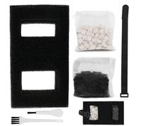 Aquarium Filter Media Set for Fluval SPEC, EVO, Betta and Flex Desktop Aquarium Series, Includes 1 Biomax Filter Media, 1 Carbon Filter Refills, 1 Foam Filter, 1 Filter Cord and 2 Cleaning Brushes
