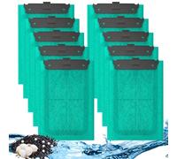 Aquarium Filter Pack of 10, Replacement Filter Pads with Active Carbon, Aquarium Filter Material Odour-Removing, Water Clarifying and Langle, Aquarium Filter for Tetra Easy Crystal Filter 250 300