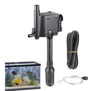 Aquarium Filter Pump - Robust Polymer Material, Integrated Aeration Nozzle, External Dirt Protection, Advanced Hydroponic Room Optimization Solution | Silent Motor for Glass Terrar