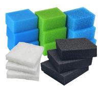 Aquarium Filter Sponge Set of 15 Filter Mats for Juwel Bioflow 3.0/M | Sponge Filter Aquarium Accessories Compatible with Juwel Bioflow 3.0 M, with Activated Carbon/Organic/Coarse/Fine Sponge