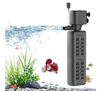 Aquarium Filter, Submersible Power Filter, Tank Crystal Clear Powerful Internal Aquarium Filters Submersible Pump& Filter System Turtle Tank for Fish Tanks Filtration Circulation and Oxygenation (25w)