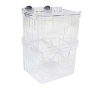 Aquarium Fish Breeder Box Hatchery Incubator Transparent Easy to Install Separation with Suction Cups Breeding Isolation Box 3.15 x 2.76 x 4.33 inch