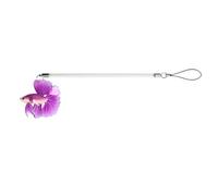 Aquarium Fish Enrichment Wand with Clear Rod and Suspended Betta Ornament, 19cm / 7.5inch Tool for Aquarium Interaction Fish Teaser Stick Ornamental Wand Enrichment Rod Suspended Ornament Display Cue