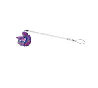 Aquarium Fish Enrichment Wand with Clear Rod and Suspended Betta Ornament, 19cm / 7.5inch Tool for Aquarium Interaction Fish Teaser Stick Ornamental Wand Enrichment Rod Suspended Ornament Display Cue