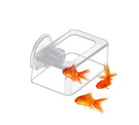 Aquarium Fish Food Feeder, Fish Feeder with Suction Cup, Acrylic Fish Tank Solid Food Dispenser - Wide Feeding Area Output Tool for Feeding Floating Food or Floc