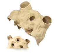 Aquarium Fish Hideouts - Shrimp Tunnel House 5.5" x 3.2" x 1.77", Polylactic Acid Cave Ornament, Small Medium Large Shelter | Aquatic Habitat Decoration for Guppy Cory