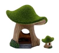 Aquarium Fish House, Aquarium Decoration in the Shape of a Mushroom, Hollow Resin Cave, Hiding Place for Turtles and Small Fish, Realistic and Safe Aquarium Accessories