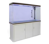 MonsterShop Large Fish Tank White 4ft 300L 65 Gal Aquarium Marine Tropical Saltwater Freshwater. White Cabinet Storage Stand. Complete Starter Kit, Filter, Air Pump, Heater, LED Light…