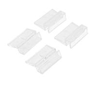 Aquarium Fish Tank Glass Cover Clips, 4 Pieces, Clear Plastic, 6mm Thick Glass Support Holders, 5.4x4.3x1.7cm, fit glass thick (12mm)
