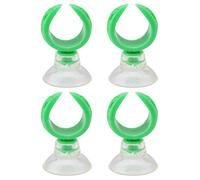 Aquarium Fish Tank Suction Cup Clips Airline Tube Holders Clamps White Inner Dia 17.6mm - Durable Plastic Material, Adjustable Air Tubing, Suitable for Fresh and Salt Water Tanks (Green Inner