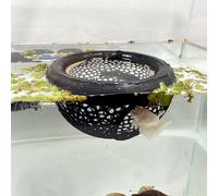 Aquarium Floating Betta Fish Skins, Betta or Shrimp Feeder, Cave and Hammock, Small Fish Feeding Rings, Aquarium Hiding Feeding Decorative Accessories (Black)