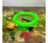 Aquarium Floating Betta Fish Skins, Betta or Shrimp Feeder, Cave and Hammock, Small Fish Feeding Rings, Aquarium Hiding Feeding Decorative Accessories (Green)