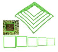 Aquarium Floating Ring - Clear Acrylic, Square Plant Corral, 5 Sizes Variety Pack (10 Pieces), Floating Feeding Ring For Fish, Contains And Pellets, Suction Cup Not Included | Tropical Fish, Be