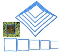 Aquarium Floating Ring - Clear Acrylic, Square Plant Corral, 5 Sizes Variety Pack (10 Pieces), Floating Feeding Ring For Fish, Contains And Pellets, Suction Cup Not Included | Tropical Fish, Be