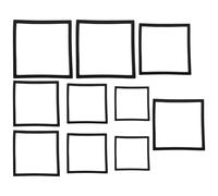 Aquarium Floating Ring - Clear Acrylic, Square Plant Corral, Variety Pack of 5 Sizes (10 Pcs), Floating Fish Feed Ring, Contains & Granules,