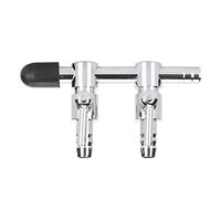 Aquarium Flow Control Valve | Stainless Steel Fish Container Accessories | 2/4 / 5 - Head Oxygen Regulator for Aquariums/Fish Containers | Manual Adjustable 0 - Full Flow (2 heads)