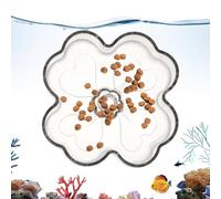 Aquarium Food Tray, Suction Cup Feeder, Flower Shaped Container with Easy Use Feature, Fish Tank Dish Accessory with Practical Design, Feeding Gadget with Charming Look, Shrimp and Tetra Use for Home