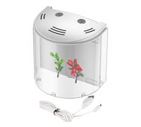 Aquarium for Bettas - Water Pump Included for Bettas, Crabs, Sea Monkeys, Shrimp and Snails | Small Compact Aquarium, Transparent Fish Tank