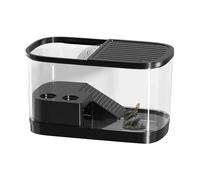 Aquarium for Turtle with Garden Area and Ramp - Durable Transparent Tank for Water Turtles and Reptiles - Multifunctional Housing Easy to Clean with , Ideal Accessory for