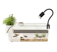 Aquarium for Turtles - for Reptiles with Removable Slider, Tank for Water Reptiles and Turtles Box | for Frogs, Salamanders, Crayfish, Small Animals, Indoor, Living Room