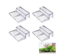 Aquarium Frame Clips, 4 Acrylic Aquarium Clips, Fish Tank Glass Clip Support Holder, Aquarium Glass Clip, Clear Acrylic Support Holder for Fish Tank Lid Aquarium Hood Aquarium Lid
