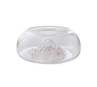 Aquarium Glass Aquarium Thickened Living Room Small Aquascape Spherical Fish Tank Household Transparent Desktop Turtle Tank with Raised Mountain Line Decoration Fish tank