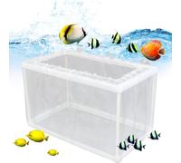 Aquarium Grow Box - Incubator Separation Tank, Fish Grow Box, Floating Mesh Grow Box with Suction Cups | Perfect for Guppy Growing, Larvae Incubation, Fish Insulation, Freshwater