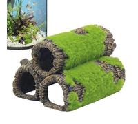 Aquarium Hide,Moss Aquarium Cave Fish Hide - Multi-Functional Removable Realistic Spacious Cave For Saltwater Habitat Freshwater Corner Betta Resting Breeding Shrimp Hiding