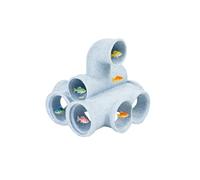 Aquarium Hideaway Tunnel, 10-Hole Fish Tank Interconnected Maze Shelter for Small Aquatic Pets Fish Shrimp Betta Breeding Playing and Resting