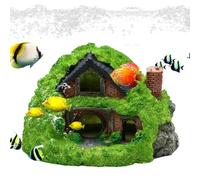 Aquarium hides Cave - Artificial Fish Dwelling Decor, Safe Resin Retreat Structure, Mini Undersea Hideaway | Great Workmanship Tank Interior Decoration For Tropical Species, Shrimp, Community Setups