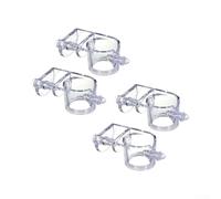Aquarium Hose Holder Clip 4pcs Transparent Plastic Secure Grip | User-friendly installation fits standard aquarium tubing maintains stable water flow minimalist transparent design