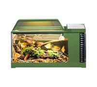 Aquarium Kit, Aquarium with LED Lighting and Integrated Filtration, Intelligent Filtration System with Thermal Monitoring for Betta, Guppy, Shrimp and Medusa - Decoration