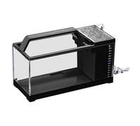 Aquarium Kit - LED Light Glass Aquarium System, Silent Filtration Pump Installation, Compact Desktop Water Habitat, Decorative Water Display | Home Bedroom Living Room Office Relaxation Decor