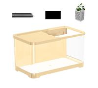 Aquarium Kit, Small Aquarium, Decorative Kit for Small Saltwater Aquarium, Creative Fish Tank with Basket for Jellyfish, Shrimp, Goldfish, Home Decor